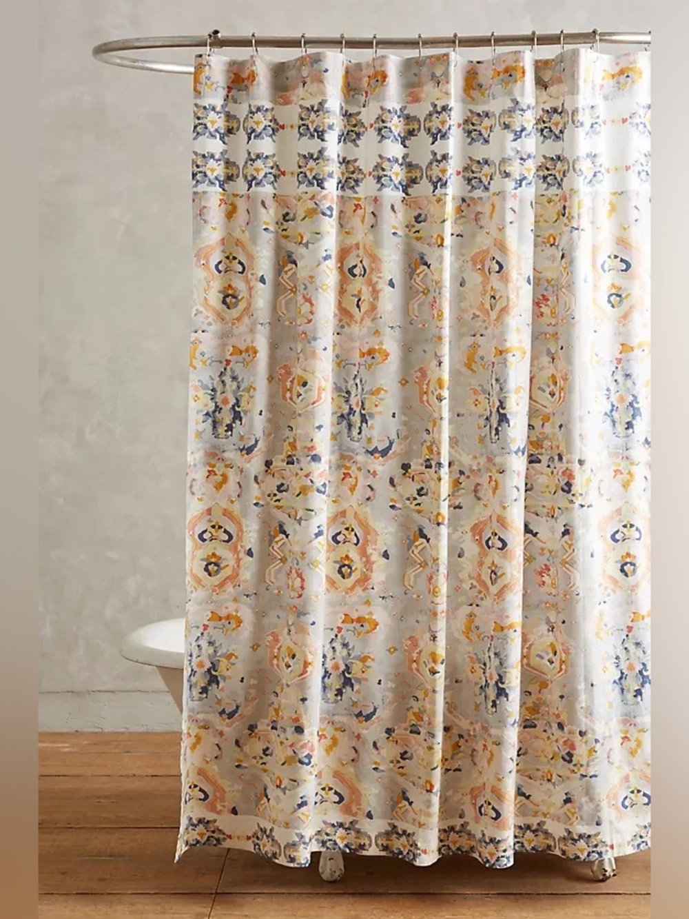 Anthropologie Orissa Organic Cotton Shower Curtain